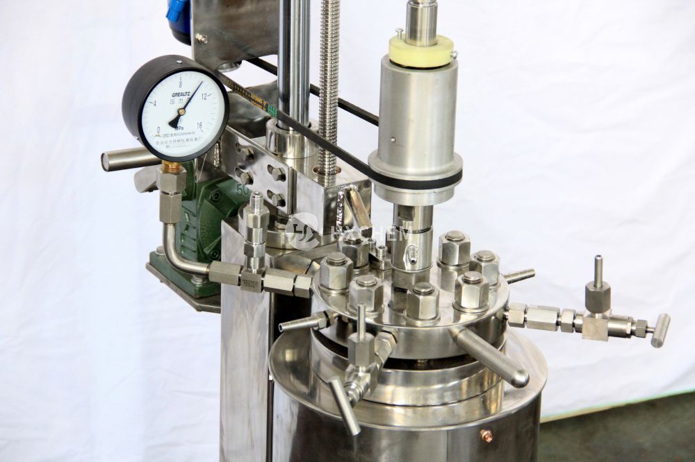 Manual lifting and rotate laboratory pressure reactor
