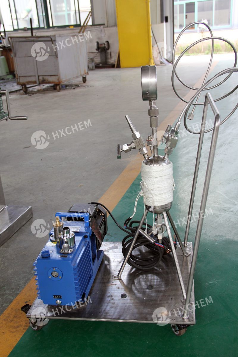 Lab pressure reactor with vacuum pump