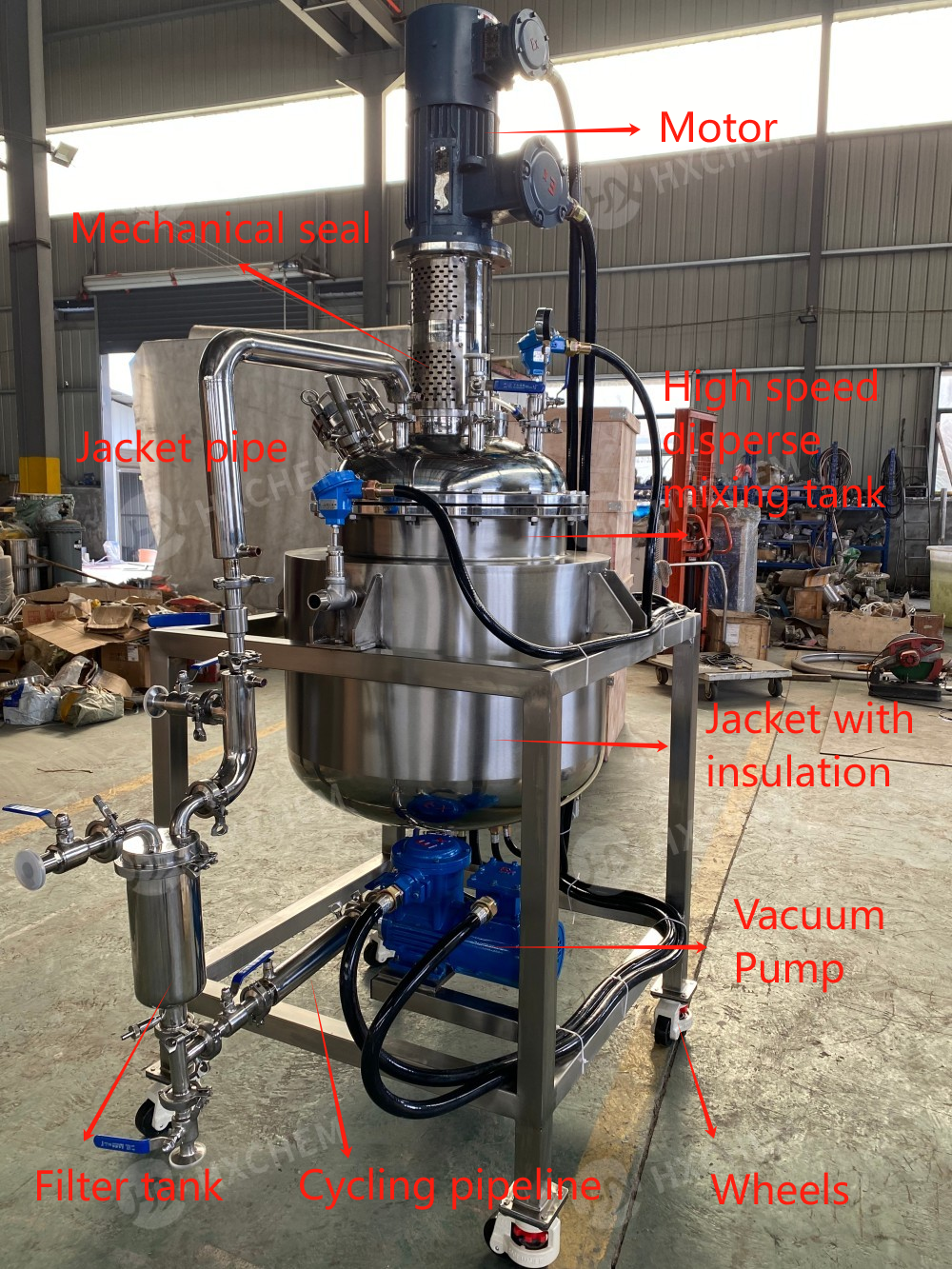 high speed disperse mixing tank