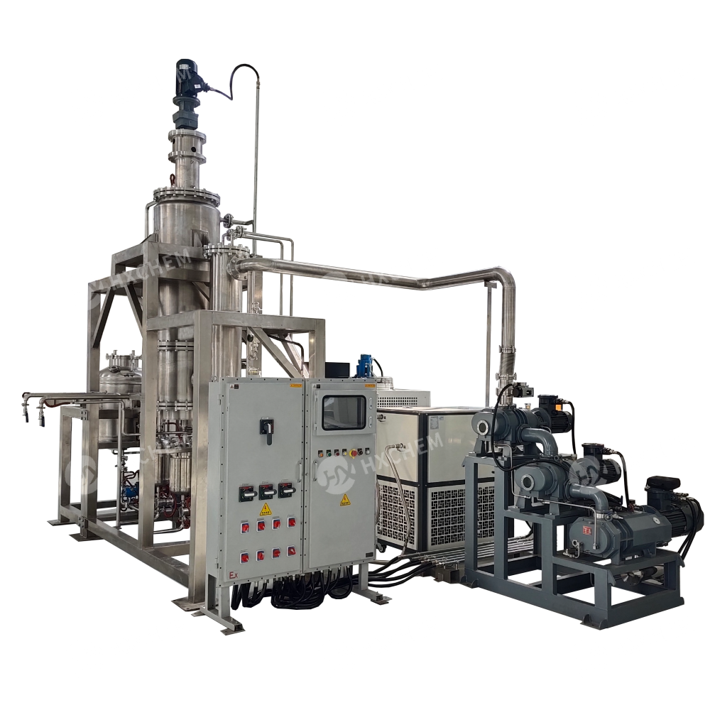 Supply 200kg/h 2m2 short path distillation unit for essential oil