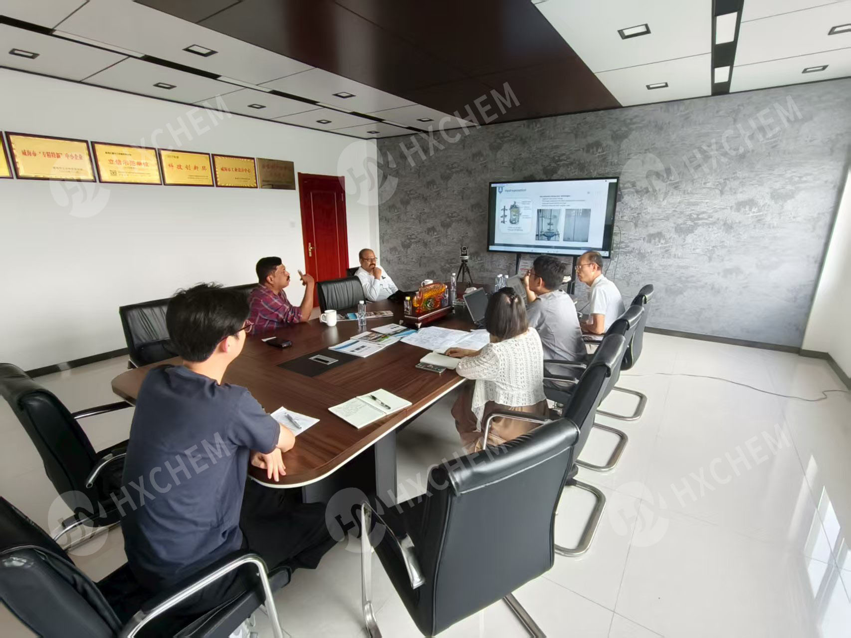 The clients were deeply impressed by the large scale