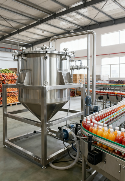 Beverage Production Sector freshly squeezed fruit juice concentrates buffer storage for syrup bases