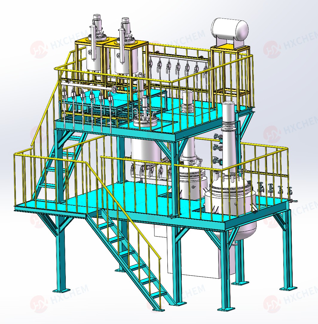 chemical reactor with platform
