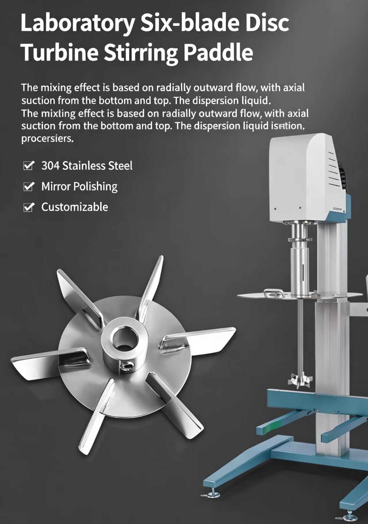 Rushton turbine impeller