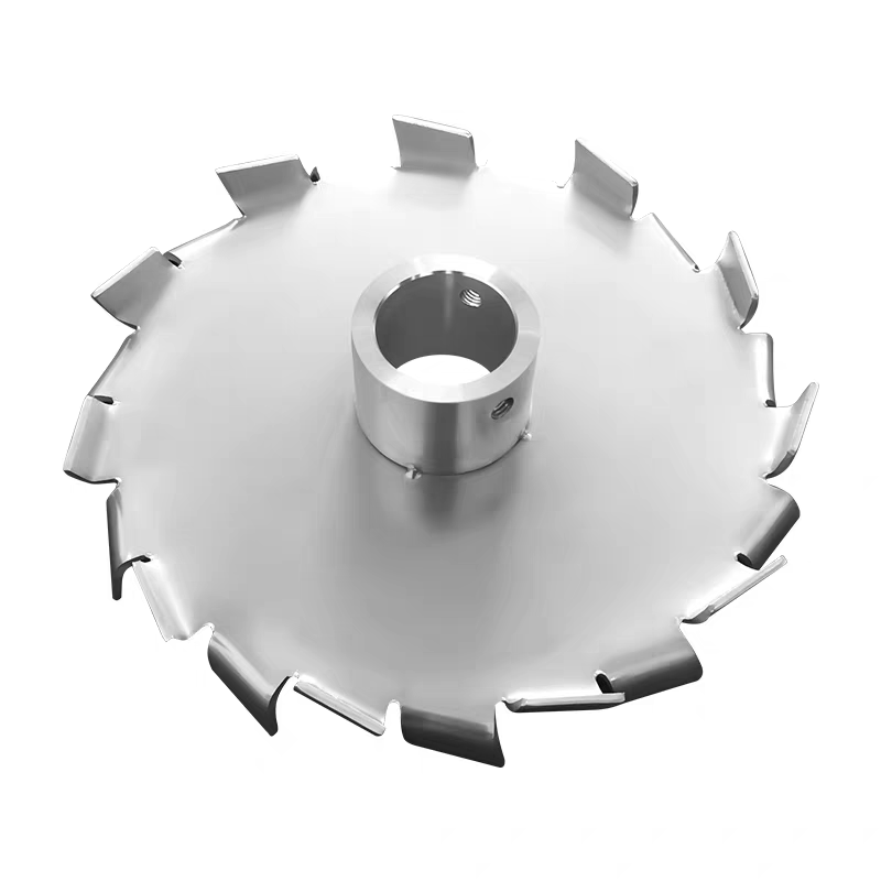 Small high shear disperse impeller with shaft sleeve