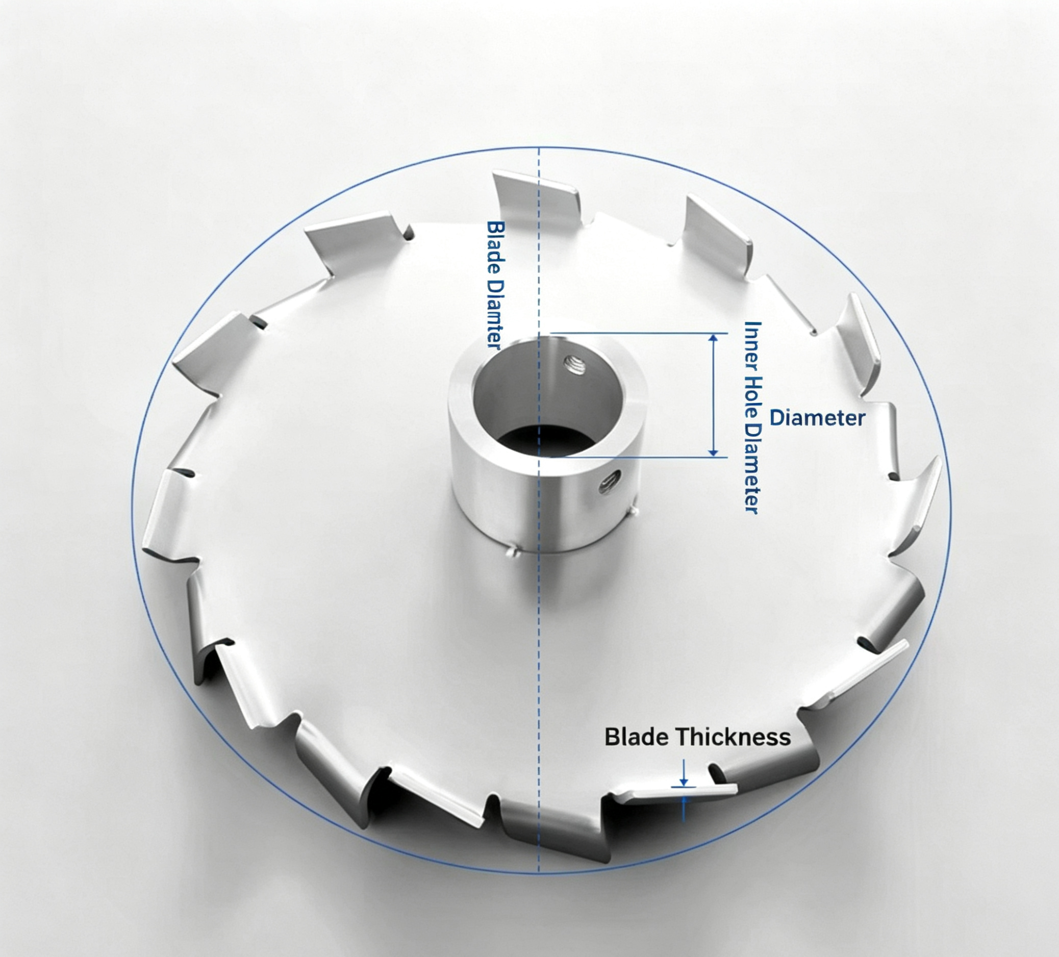 Saw tooth type dispersing disc