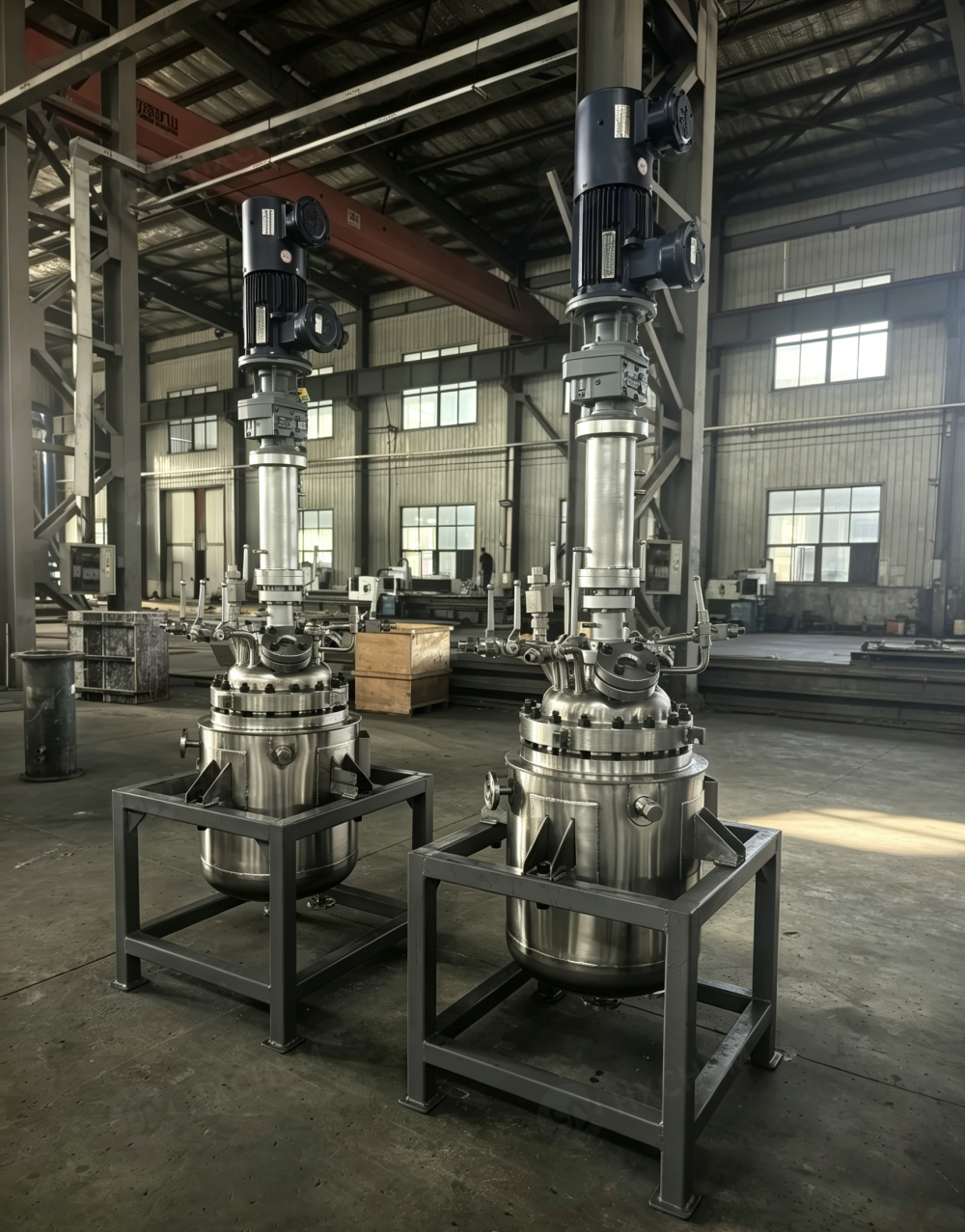 Floor stand pressure reactor