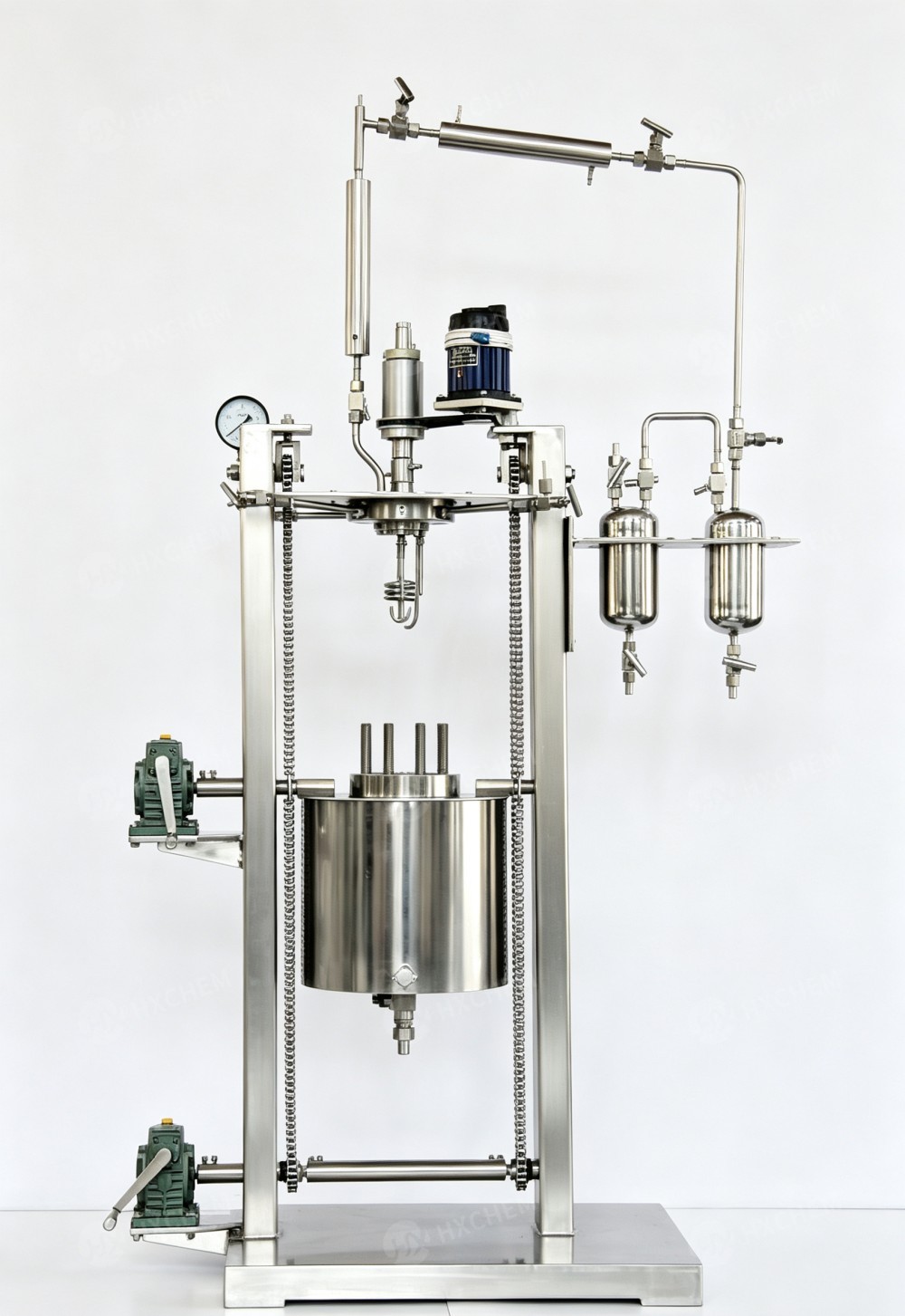 Overhead stirred pressure reactor Overhead stirred pressure reactor
