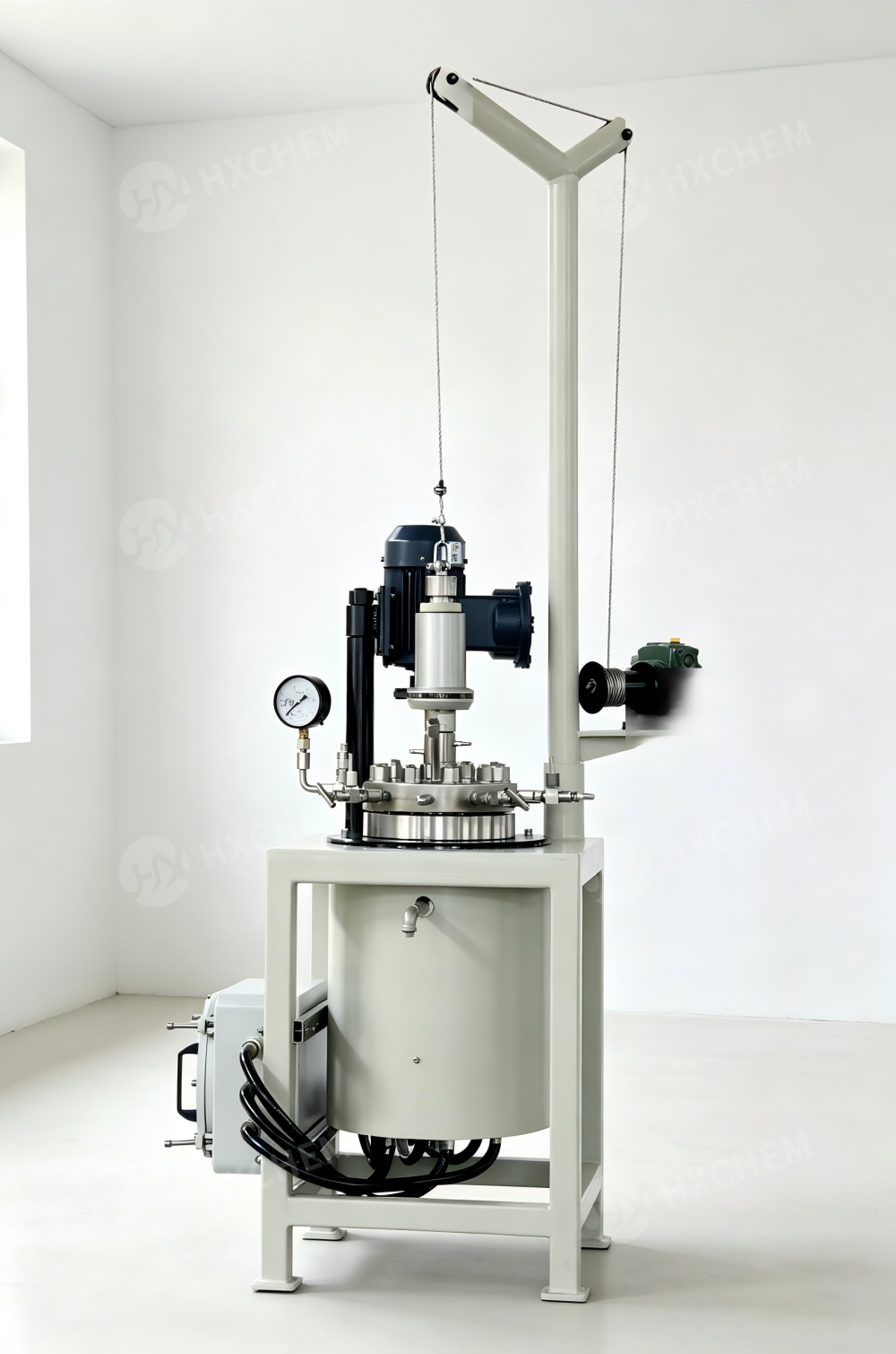 Laboratory manual lifting explosion proof pressure reactor