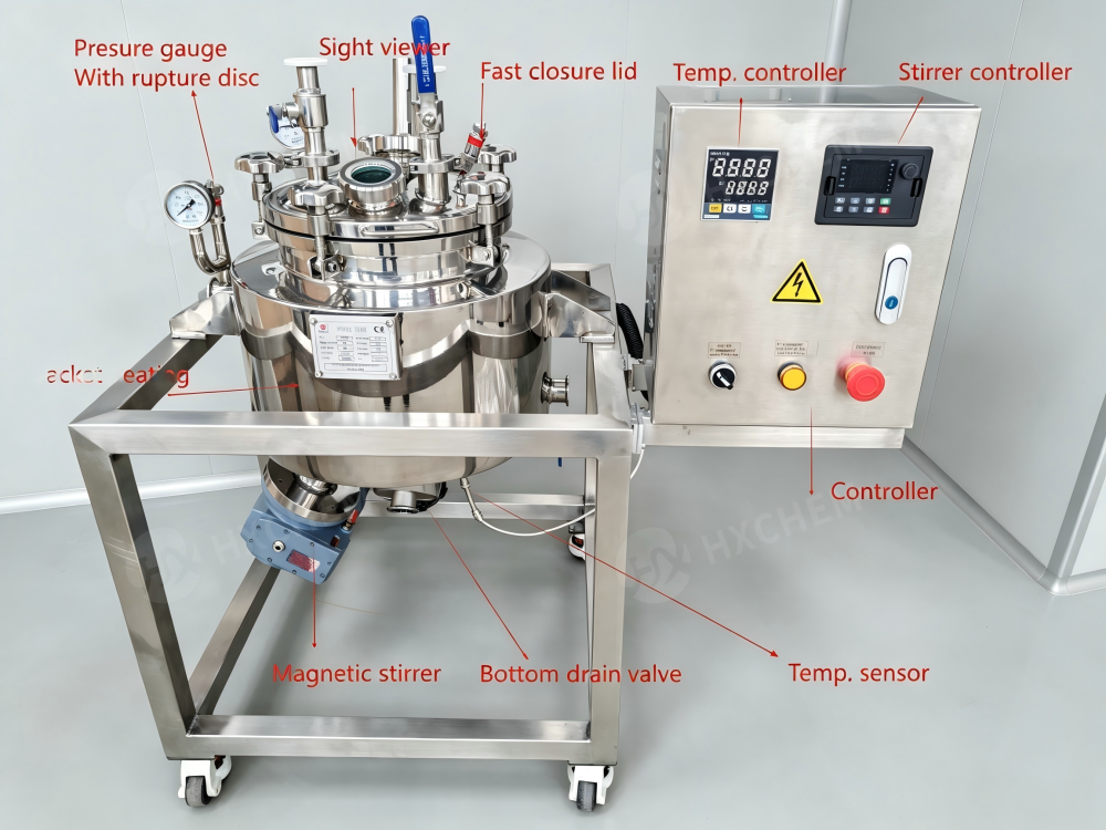 Stainless steel bottom mixing tank