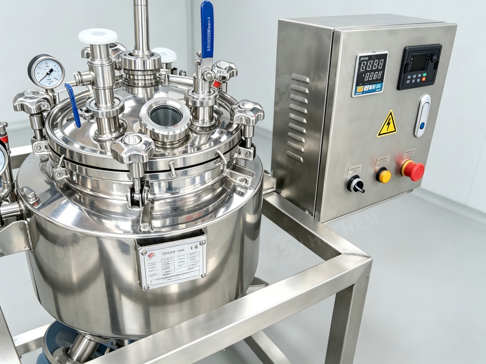 Bottom entry mixing tank