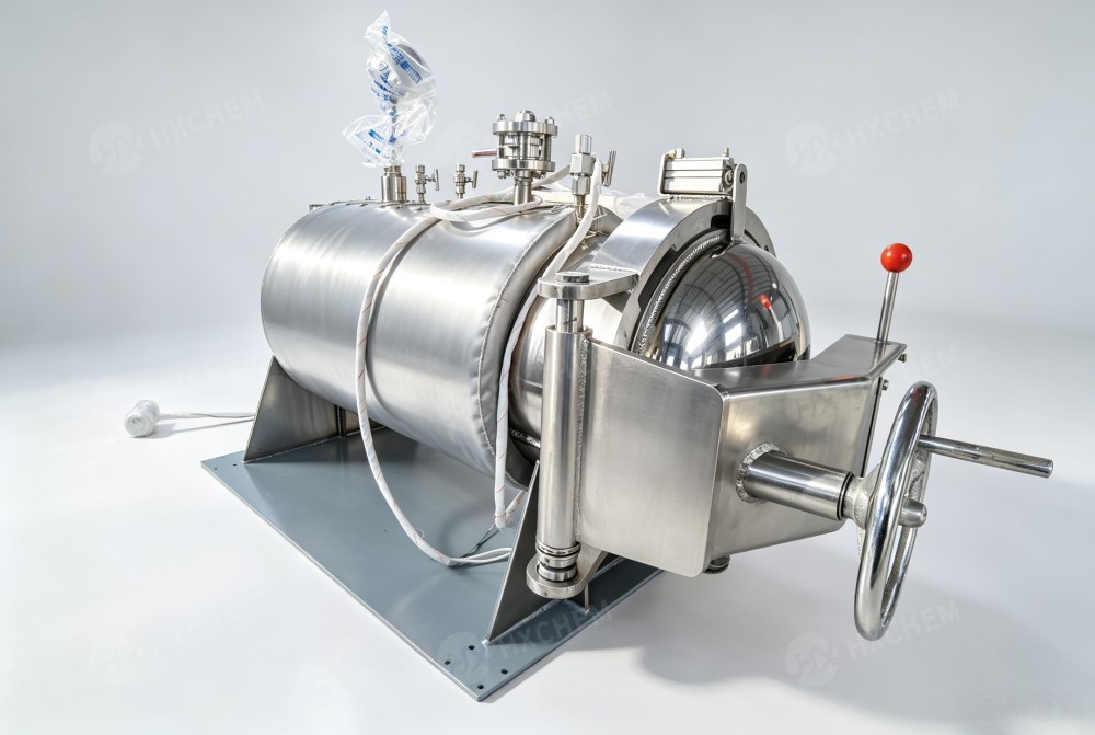 Fast closure horizontal autoclave