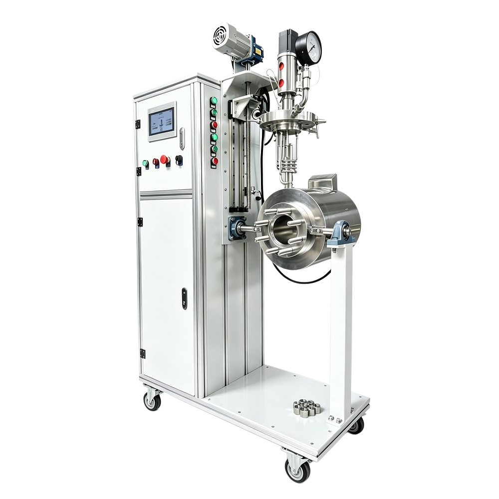 Labordruckreaktor mit elektrischer Hebe- und Drehvorrichtung