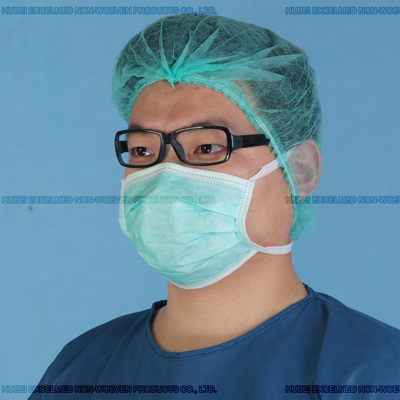 Corbata de mascarilla quirúrgica de 3 capas