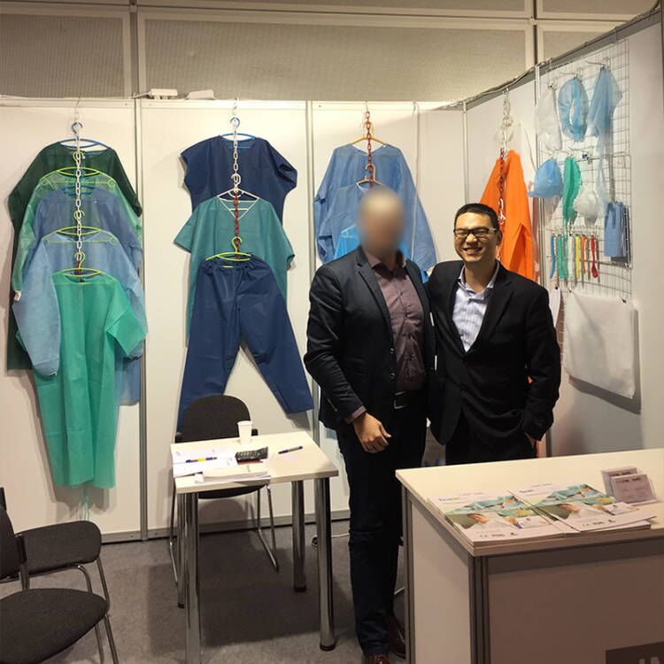 Customer from Europe visited us during MEDICA 2014