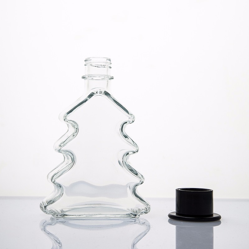 Botellas difusoras de vidrio con forma de árbol de 200 ml