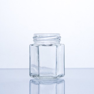 Food Grade Hexagonal Glass Honey Jar