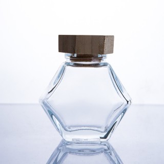 Topi Kayu Bentuk Hexagon Madu Wadah Toples Grosir