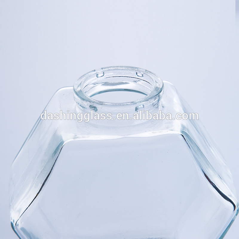 honey jar glass hexagonal