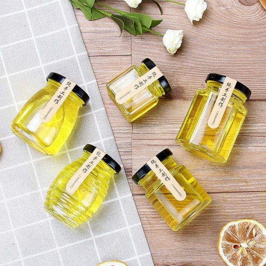 Pot Penyimpanan Guci Madu Kosong Kecil Modern Dengan Tutup