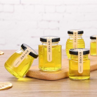 Modern Small Empty Honey Jars Storage Pot With Lid