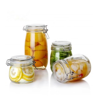 Tarro de almacenamiento de miel redondo grande de 12 oz con tapas herméticas