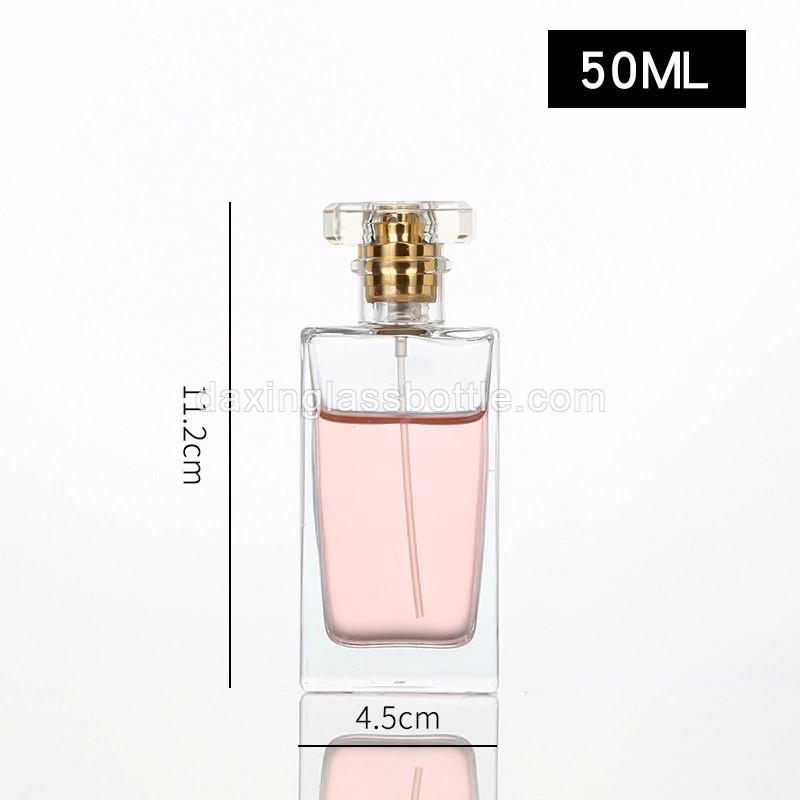 Flacon de parfum carré en verre de marque de 50 ml à vendre