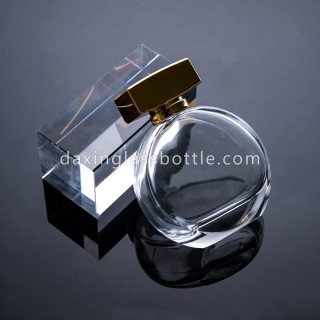 30ml / 50ml / 100ml Mewah Kosong Botol Parfum Bulat Crimping OEM Botol Parfum Dekoratif Botol Parfum Perancis Kristal