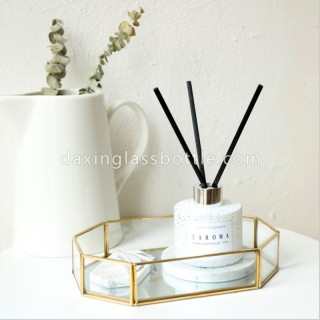 Bottiglia per diffusore di bottiglia di vetro con diffusore a lamella per aromaterapia per packaging cosmetico