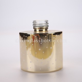 Personalizzazione della fabbrica Bottiglia di vetro con diffusore a lamella tonda in oro