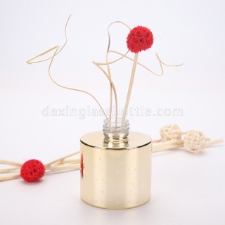 Personalizzazione della fabbrica Bottiglia di vetro con diffusore a lamella tonda in oro