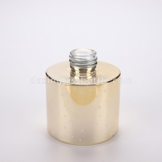 Personalizzazione della fabbrica Bottiglia di vetro con diffusore a lamella tonda in oro