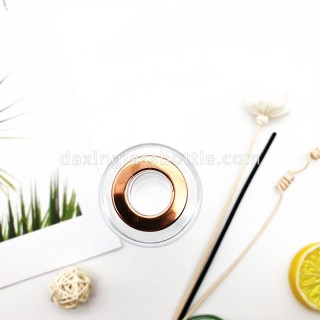 Bottiglia di vetro del diffusore a lamella rotonda del cilindro trasparente della stanza decorativa di lusso riutilizzabile all'ingrosso