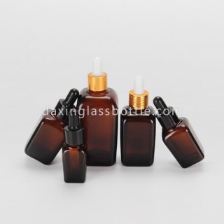Pemasok Botol Penetes Amber 20ml Persegi untuk Dijual