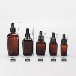 Pemasok Botol Penetes Amber 20ml Persegi untuk Dijual