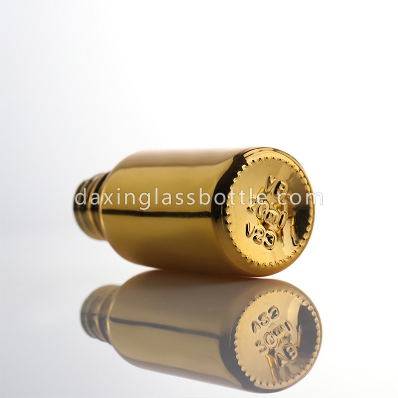 定制金色滴管玻璃瓶包装