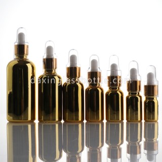 Customized Gold Dropper Glass Bottle Packaging