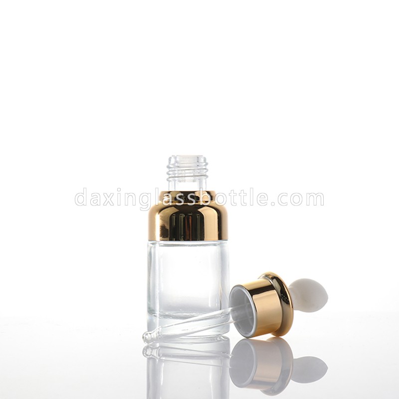 Frasco cuentagotas plateado de 30 ml para perfume de aceites esenciales con logotipo personalizado
