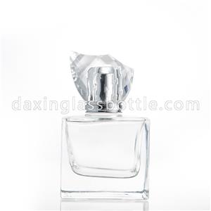 Luxury Square Glass Perfume Bottle 50ml Empty Perfume Bottles from China