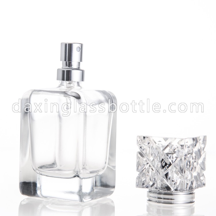 투명한 50ml 향수 미스트 스프레이 병