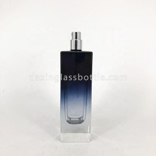 Unique French Bulk Elegant Colorful Crimp Black 100ml Spray Perfume Gradient Glass Bottle