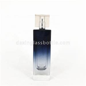 Unique French Bulk Elegant Colorful Crimp Black 100ml Spray Perfume Gradient Glass Bottle
