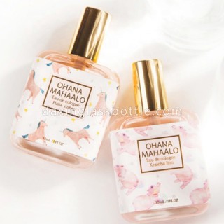 Fashion Small 30ml 50ml 100ml Bulk Empty Simple Art Crimp Glass Perfume Spray Bottles