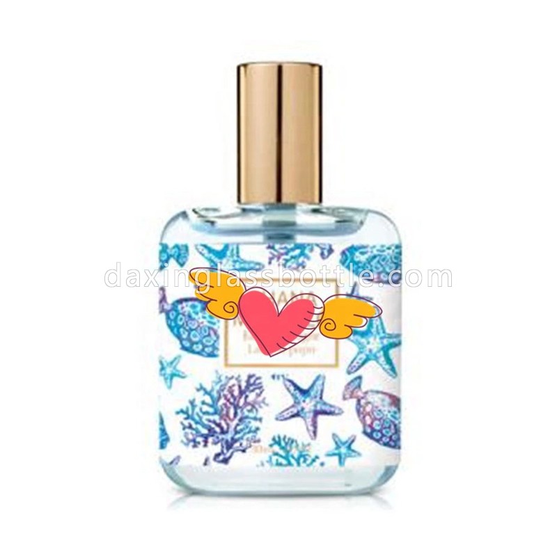 패션 소형 30ml, 50ml, 100ml 대용량 심플 아트 크림프 유리 향수 스프레이 병
