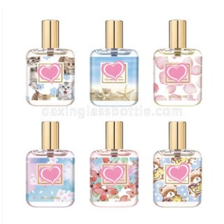 Fashion Small 30ml 50ml 100ml Bulk Empty Simple Art Crimp Glass Perfume Spray Bottles