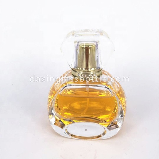 Bottiglie spray di cristallo di Attar di vetro trasparente fantasia da 30 ml di lusso di piccole dimensioni di marca 50 ml 100 ml