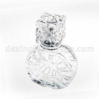 55ml Oval Shape Clear Glass Perfume Bottle Refillable Pump Atomizer Bottle with Sprayer and Clear Caps