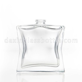 Fancy 55ml Curve Shape Glass Perfume Bottle For Sale With Spray Lid