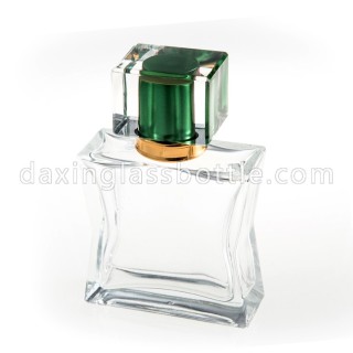 Fancy 55ml Curve Shape Glass Perfume Bottle For Sale With Spray Lid