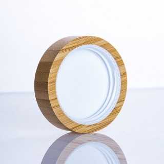 Wholesale Cream Jars Cosmetic Packaging 30g 50g Face Cream Jar with Bamboo Lid